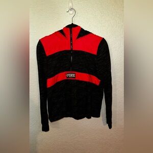 Pink Hoodie quarter zip